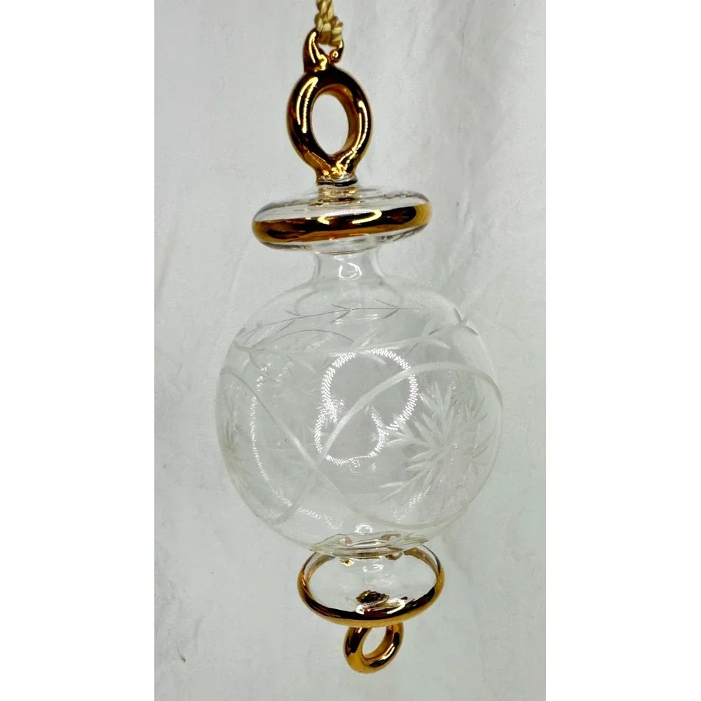 Marquis Waterford Christmas Winter Celebrations 2003 Etched Crystal Hanging
